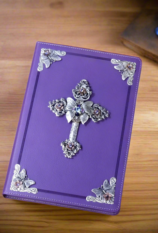 KJV Jeweled Butterfly Large Print Bible with Crystals