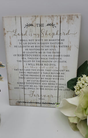 Rustic Pallet Art-The Lord Is My Shepherd (16x 20)