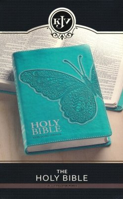 KJV Gift & Award Bible--soft leather-look, teal