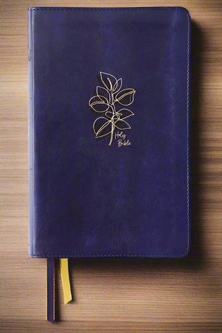 NIV Women's Devotional Bible, Comfort Print--soft leather look, navy