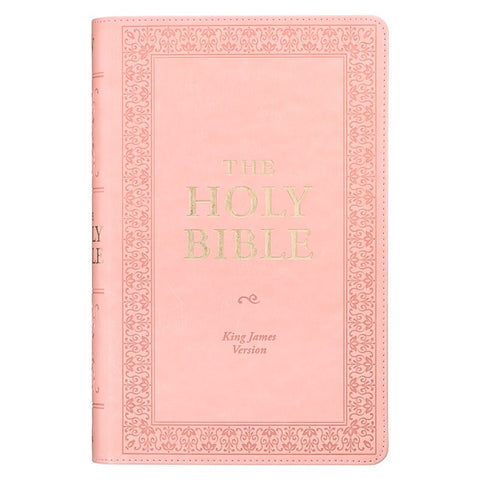 KJV Bible-Giant Print Standard-Size Faux Leather-Medium Pink
