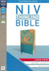 NIV Large Print Thinline Bible-Turquoise Floral