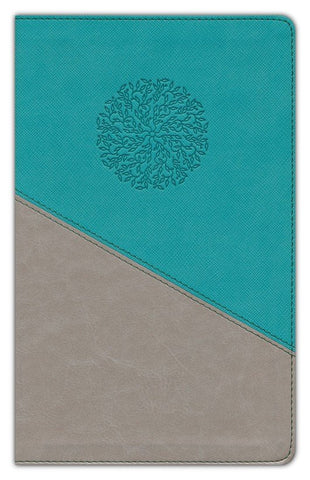 NIV Personal Size Bible/Large Print (Comfort Print)-Teal/Gold Leathersoft