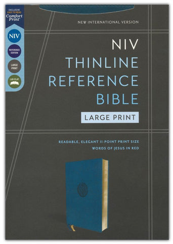 NIV Thinline Reference Bible/Large Print (Comfort Print)-Teal Leathersoft