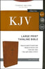 KJV Thinline Bible/Large Print (Comfort Print)-Chestnut Leathersoft Holy Bible