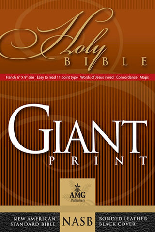 NASB Giant Print Handy-Size Bible-Black Bonded Leather NASB 1977 Edition