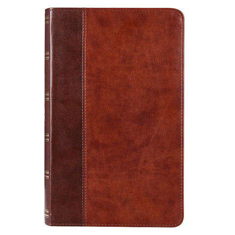 KJV Giant Print Two-Tone Tan/Brown