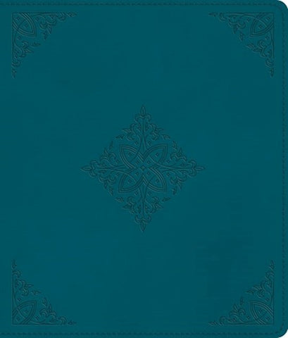 ESV Journaling Bible-Deep Teal, Fleur-De-Lis Design TruTone