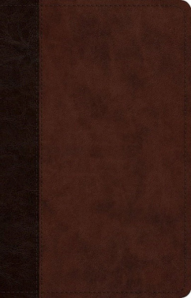ESV Large Print Thinline Reference Bible-Brown/Walnut Timeless Design Tru Tone