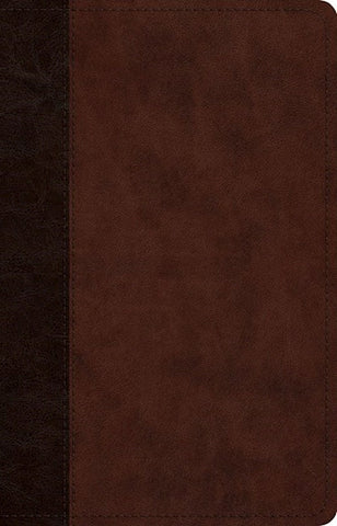 ESV Large Print Thinline Reference Bible-Brown/Walnut Timeless Design Tru Tone