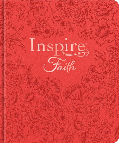 NLT Inspire Faith Bible, Filament Enabled Edition-Coral Blooms Hardcover LeatherLike The Bible for Coloring & Creative Journaling