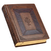 KJV Study Bible-Faux Leather-Toffee/Burgundy