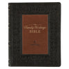 NLT Family Heritage Bible-Dark Olive/Brown Faux Leather