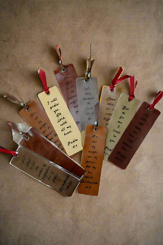 Leather Scripture Bookmarks Zechariah 4:6---- Limited Quantities
