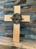 Quarter Sawn Oak 11" Wall or Table Cross Jeweled -"Beauty of Elegance"