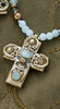 Medium Gemstone Cross Necklace-Choice of 3 Bead Colors