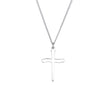 Sterling Silver Two Tone Nail Cross Necklace