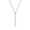 Sterling Silver Two Tone Nail Cross Necklace