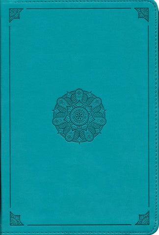ESV Single Columnn Thinline Bible TruTone Imitation Leather, Turquoise with Emblem Design)--- Limited Quantities Available