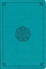 ESV Single Columnn Thinline Bible TruTone Imitation Leather, Turquoise with Emblem Design)--- Limited Quantities Available