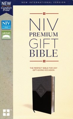 NIV Gift Bible Leathersoft Black and Grey Comfort Print
