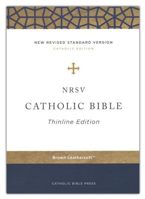 NRSV Catholic Bible, Thinline edition, Comfort Print, Leathersoft, Brown