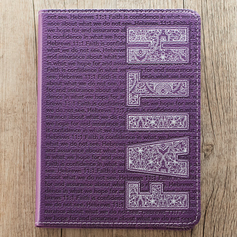 Faith Classic LuxLeather Journal in Purple