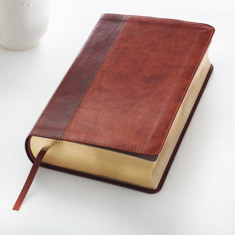 KJV Giant Print Two-Tone Tan/Brown