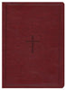 KJV Large Print Reference Bible-Brown LeatherTouch with Cross Indexed