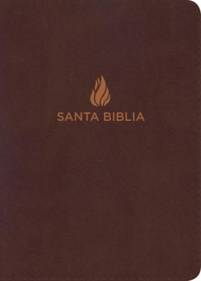 Spanish NVI Santa Biblia Large Print Letra Gigante Marrón Brown Piel Fabricada Con Indice Bonded Leather