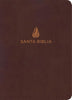 Spanish NVI Santa Biblia Large Print Letra Gigante Marrón Brown Piel Fabricada Con Indice Bonded Leather