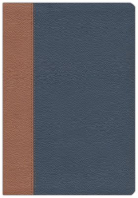 NKJV/Amplified Parallel Bible Large Print-Blue/Brown Flexisoft Leather