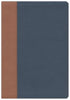 NKJV/Amplified Parallel Bible Large Print-Blue/Brown Flexisoft Leather