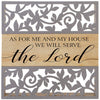 Shelf Sitter-Cutout-Serve The Lord (8.5 x 8.5 x 1.5)