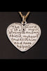 Sterling Silver Heart Strength and Shield Necklace Psalms 28:7