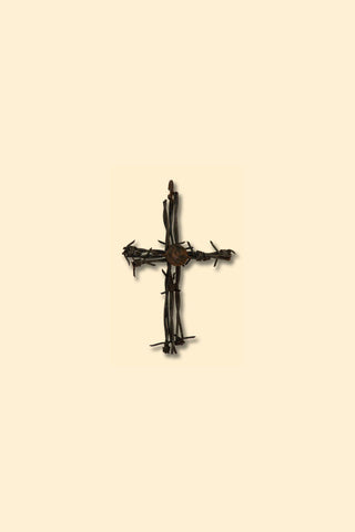 Barbed Wire Wall Cross - Medium Size
