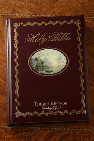 NKJV Thomas Kinkade "Lighting the Way Home" Large Print Family Bible