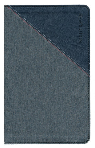 NIV Revolution Bible The Study Bible for Teen Guys-Char Gray and Navy LeatherSoft