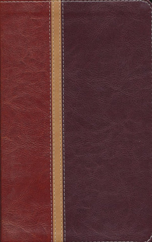 NIV & The Message Parallel Study Bible Personal Size, Italian Duo-Tone, Dark Caramel/Black Cherry