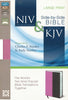 NIV & KJV Side-by-Side Large Print Bible-Orchid/Chocolate Duo-Tone