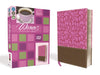 NIV Woman's Devotional Bible, Large Print, Chocolate/Berry