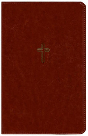 NASB Thinline Bible/Large Print (Comfort Print)-Brown Leathersoft