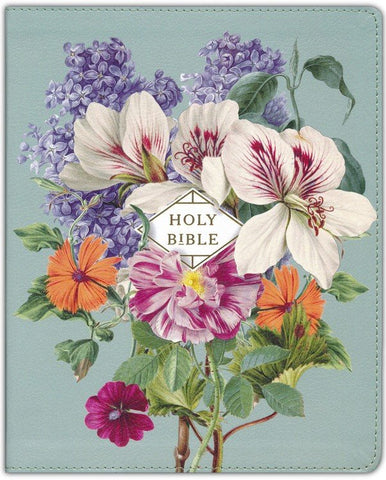 NASB Artisan Collection Bible (Comfort Print)-Sage Floral Leathersoft