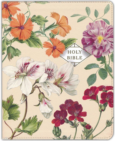 NASB Artisan Collection Bible (Comfort Print)-Almond Floral Leathersoft