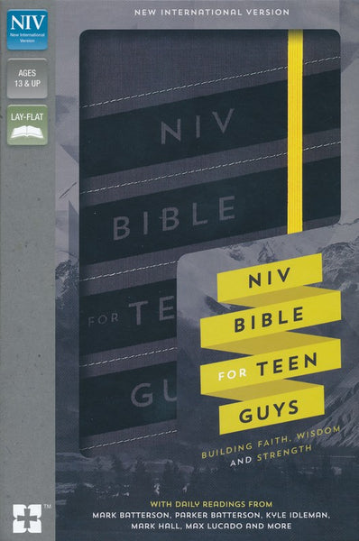 NIV Bible For Teen Guys-Charcoal Duo-Tone