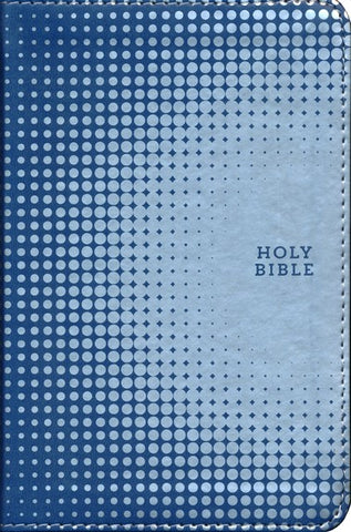 NIrV Backpack Bible-Blue/Silver Leathersoft