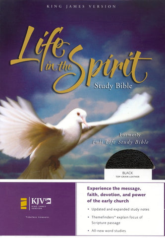 KJV Life in the Spirit Study Bible, Top Grain Leather, Black, Thumb-Indexed
