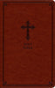 KJV Thinline Bible, Brown with Cross