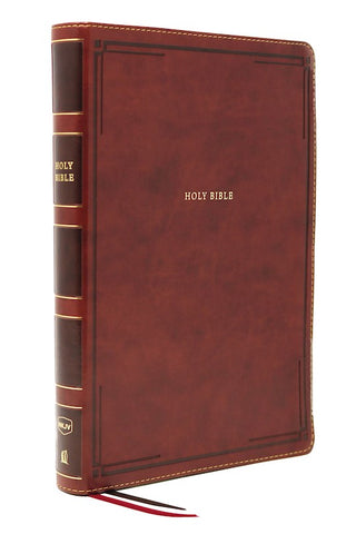 NKJV Thinline Bible/Giant Print (Comfort Print)-Brown Leathersoft Holy Bible