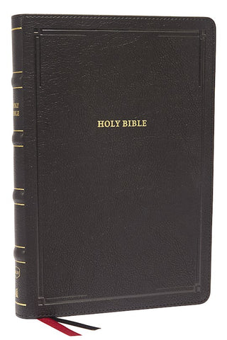 NKJV Deluxe Large Print Thinline Reference Bible (Comfort Print)-Black Leathersoft Indexed --- Limited Quantities